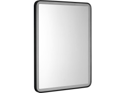 Aqualine SWIDA zrkadlo s LED osvetlením 60x80cm, dotykový senzor, stmievateľné, čierna mat SW060