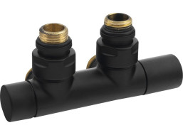 Sapho TWIN BLACK pripojovacia sada ventilov pre stredové pripojenie, čierna mat CP4101BS