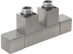 Sapho CUBE TWIN pripojovacia sada ventilov pre stredové pripojenie, nerez mat CP582S