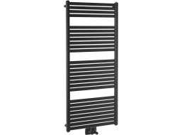 Aqualine TONDI vykurovacie teleso rovné 600x1330 mm, stredové pripojenie, čierna mat DT486T