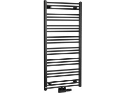 Bruckner ALBRECHT vykurovacie teleso 600x1250 mm, stredové pripojenie, čierna mat 600.117.6