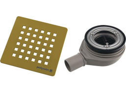 Polysan FLEXIA vaničkový sifón, priemer 90mm, DN40, krytka zlato mat 17752