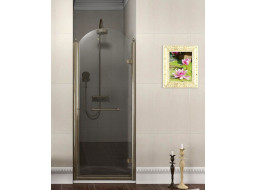 Gelco ANTIQUE sprchové dvere otočné, 800mm, pravé, ČÍRE sklo, bronz GQ1380RC