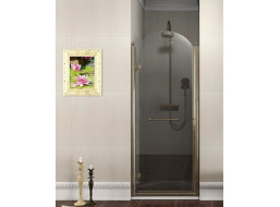 Gelco ANTIQUE sprchové dvere otočné, 900mm, ľavé, ČÍRE sklo, bronz GQ1290LC