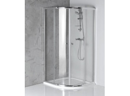 Aqualine ARLETA štvrťkruhová sprchová zástena 800x800mm, číre sklo HLS800Y