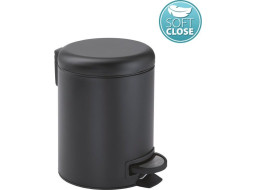 Gedy POTTY odpadkový kôš 3l, Soft Close, čierna mat 320914