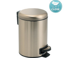 Gedy POTTY odpadkový kôš 5l, Soft Close, zlato mat 330987