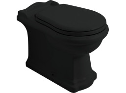 Kerasan RETRO WC misa stojaca, 39x61cm, spodný/zadný odpad, čierna mat 101631