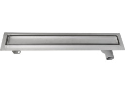 Aqualine PAVINO nerezový podlahový žľab s roštom pre dlažbu, L-760, DN50 2710-80