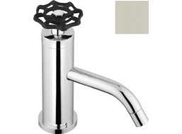 Sapho INDUSTRY stojanková umývadlová batéria bez výpuste, výška 162 mm, nikel/čierna 5102TT8