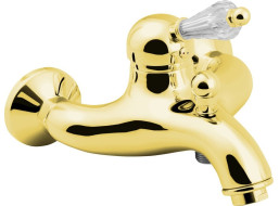 Sapho KIRKÉ CRYSTAL nástenná vaňová batéria, páčka kryštál, zlato KI10KZ