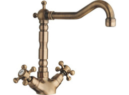 Sapho ANTEA stojanková drezová batéria s retro hubicou, bronz 3126