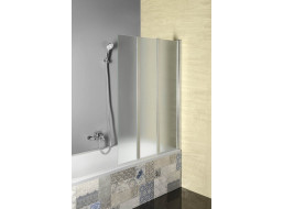 Aqualine VANDA vaňová zástena skladacia 1000x1400 mm, chróm, sklo matné AQ1140
