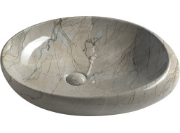 Sapho DALMA keramické umývadlo na dosku, 68x44 cm, grigio MM313