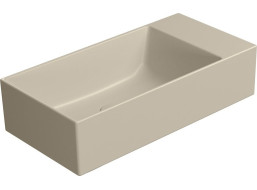 GSI KUBE X keramické umývadlo 50x25cm, bez otvoru, pravé/ľavé, creta mat 9486008