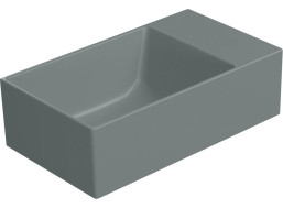 GSI KUBE X keramické umývadlo 40x23cm, bez otvoru, pravé/ľavé, agave mat 9484004