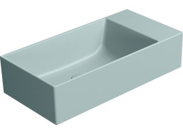 GSI KUBE X keramické umývadlo 50x25cm, bez otvoru, pravé/ľavé, ghiaccio mat 9486015