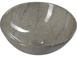 Sapho DALMA keramické umývadlo na dosku, Ø 42 cm, grigio MM113