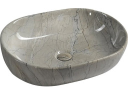 Sapho DALMA keramické umývadlo na dosku, 59x42 cm, grigio MM413