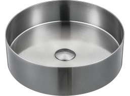 Sapho AURUM nerezové umývadlo na dosku, priemer 38 cm, vrátane výpuste, nerez mat AU401
