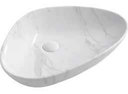 Sapho DALMA keramické umývadlo na dosku, 58, 5x39 cm, carrara MM217