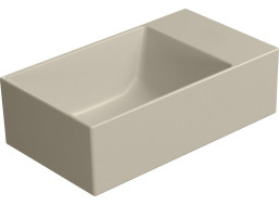 GSI KUBE X keramické umývadlo 40x23cm, bez otvoru, pravé/ľavé, creta mat 9484008