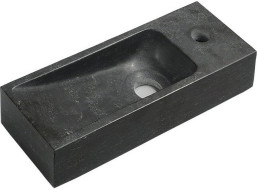 Sapho BLOK kamenné umývadlo 38x14cm, antracit 2401-31