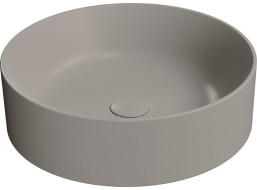 GSI KUBE X keramické umývadlo na dosku, priemer 45cm, tortora mat 942705