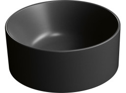 GSI KUBE X keramické umývadlo na dosku, priemer 32cm, čierna mat 943526