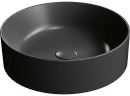 GSI KUBE X keramické umývadlo na dosku, priemer 45cm, čierna mat 942726