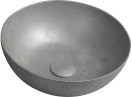 Sapho FORMIGO betónové umývadlo na dosku, Ø 39cm, strieborná FG319