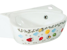 CREAVIT KID keramické umývadlo detské 39x29cm, farebná potlač CK035-FF