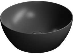 GSI PURA keramické umývadlo na dosku, priemer 42cm, čierna mat 885126