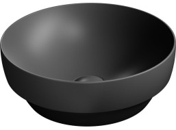 GSI PURA keramické umývadlo na dosku, priemer 40cm, čierna mat 884626
