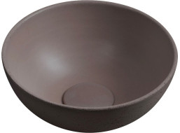 Sapho MINOR betónové umývadlo na dosku, Ø 26cm, tmavo hnedá MR26015