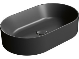 GSI KUBE X keramické umývadlo na dosku, 60x37cm, oválne, čierna mat 945826
