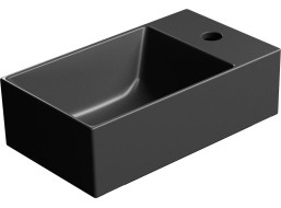 GSI KUBE X keramické umývadlo 40x23cm, pravé/ľavé, čierna mat 9484126