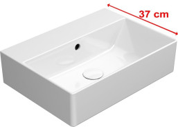 GSI KUBE X keramické umývadlo 50x37cm, brúsená spodná hrana, bez otvoru, biela ExtraGlaze 94479011