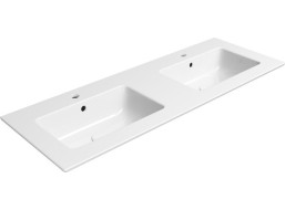 GSI PURA keramické dvojumývadlo Slim 122x46cm, biela ExtraGlaze 8888111