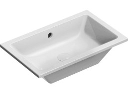 GSI KUBE X keramické umývadlo 60x37cm, zápustné, brúsená spodná hrana, biela ExtraGlaze 8953911