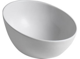 Sapho DOME OBLIQUO keramické umývadlo na dosku, Ø 44, 5cm, biela WH031
