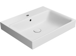 GSI NUBES keramické umývadlo 60x50cm, brúsená spodná hrana, biela mat 96319109