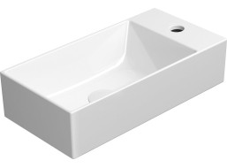 GSI KUBE X keramické umývadlo 50x25cm, pravé/ľavé, biela ExtraGlaze 9486111