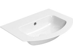 GSI PURA keramické umývadlo Slim oblé 62x48cm, brúsená spodná hrana, bez otvoru, biela ExtraGlaze 88279011
