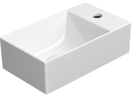 GSI KUBE X keramické umývadlo 40x23cm, pravé/ľavé, biela ExtraGlaze 9484111