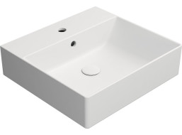 GSI KUBE X keramické umývadlo 50x47cm, brúsená spodná hrana, biela mat 94309109