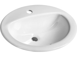 Aqualine Keramické umývadlo, zápustné, 52x45cm, biela 55227