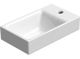 GSI NUBES keramické umývadlo 40x23cm, pravé/ľavé, biela ExtraGlaze 9636111