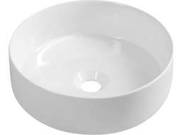 Isvea INFINITY ROUND keramické umývadlo na dosku, priemer 36cm, biela 10NF65036