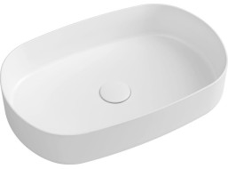 Isvea INFINITY OVAL keramické umývadlo na dosku, 55x36cm, biela 10NF65055